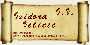 Isidora Veličić vizit kartica